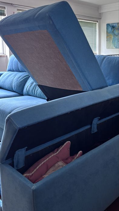 Sofa com chaise longue + 2 lugares