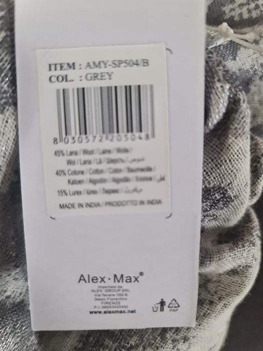 Szal z pomponami Alex Max