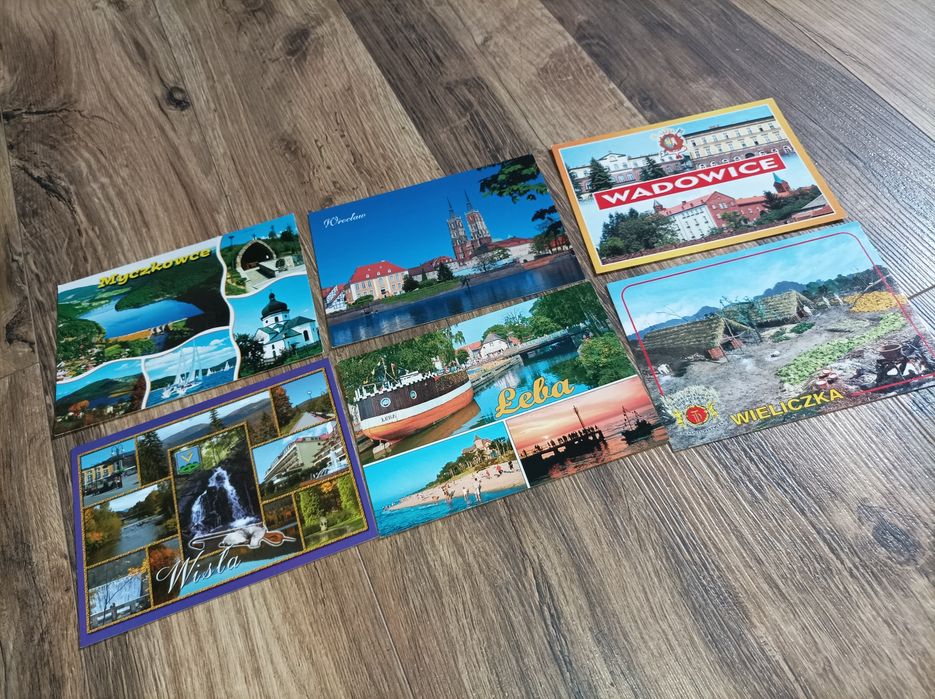 Kartki pocztówki Wadowice Wisła Łeba Wieliczka