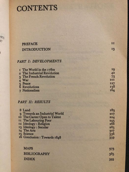 Hobsbawn: The Age of Revolution/ Europe The Struggle for Supremacy