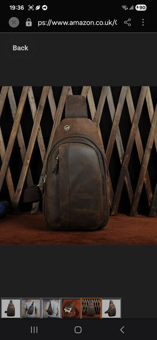 Слінг чоловічий шкіряний (Crazy Horse)