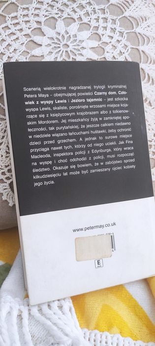 Peter May "Człowiek z wyspy Lewis", bdb stan, powieść kryminalna