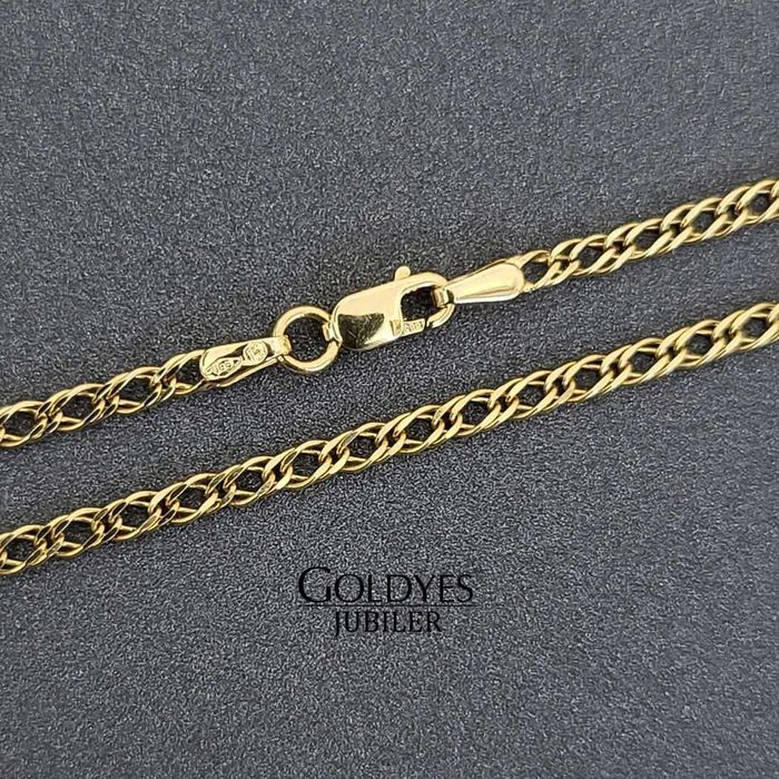 Złoty łańcuszek o splocie rombo próby złota 585