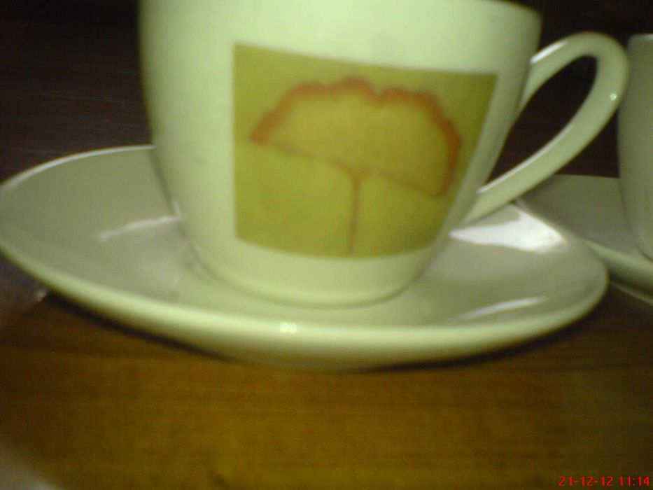 Porcelana Chińska serwis kawowy-filiżanki+spodki/talerzyki–6 kpl. Nowy