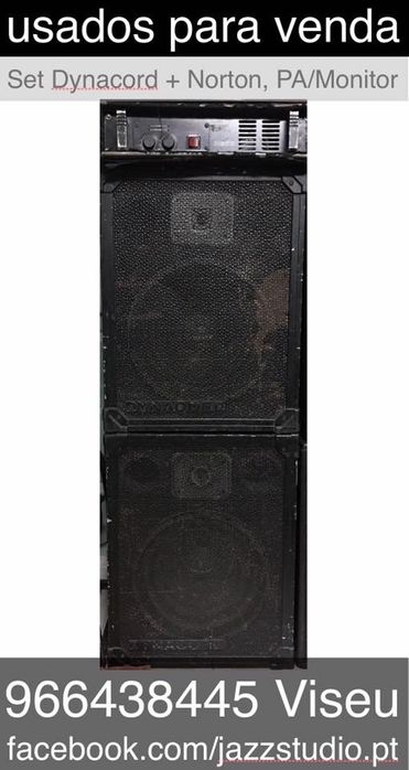 Colunas de som Dynacord FE200 + Norton 600