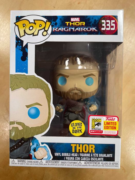 Funko pop Thor 335 Glow In The Dark SDCC Exclusive z protektorem