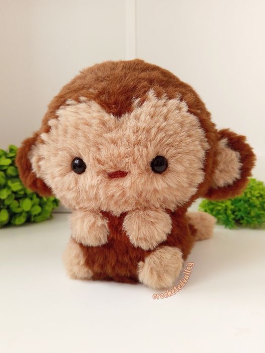 pluszak małpka amigurumi rękodzieło