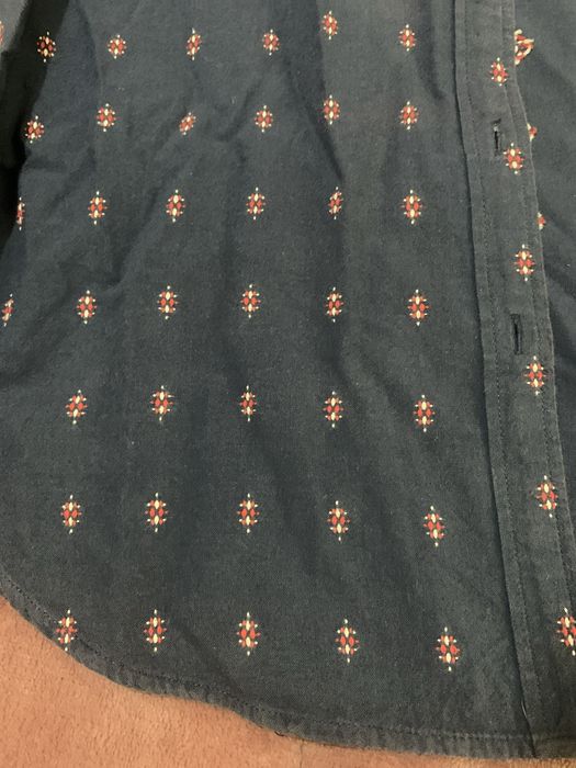 Camisa Springfield mulher tamanho 42 azul escura com estampado