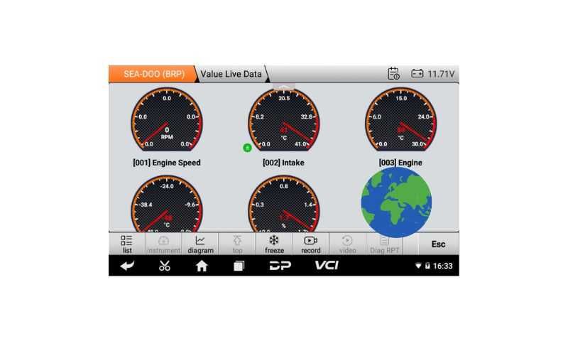 Máq. Diagnostico Mota Água BPR/ SEA-DOO OBDSTAR  em Português 5 polg