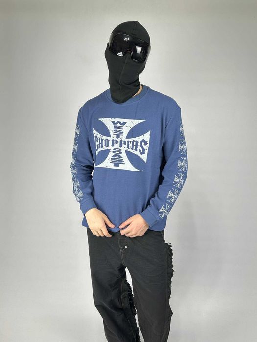 Лонгслів West Coast Choppers hoodie archive кофта синя світшот