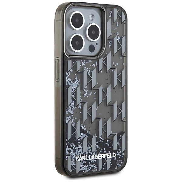 Etui Karl Lagerfeld Liquide Glitter Monogram Gradient na iPhone 15 Pro