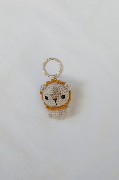 Porta chaves Amigurumi Leão