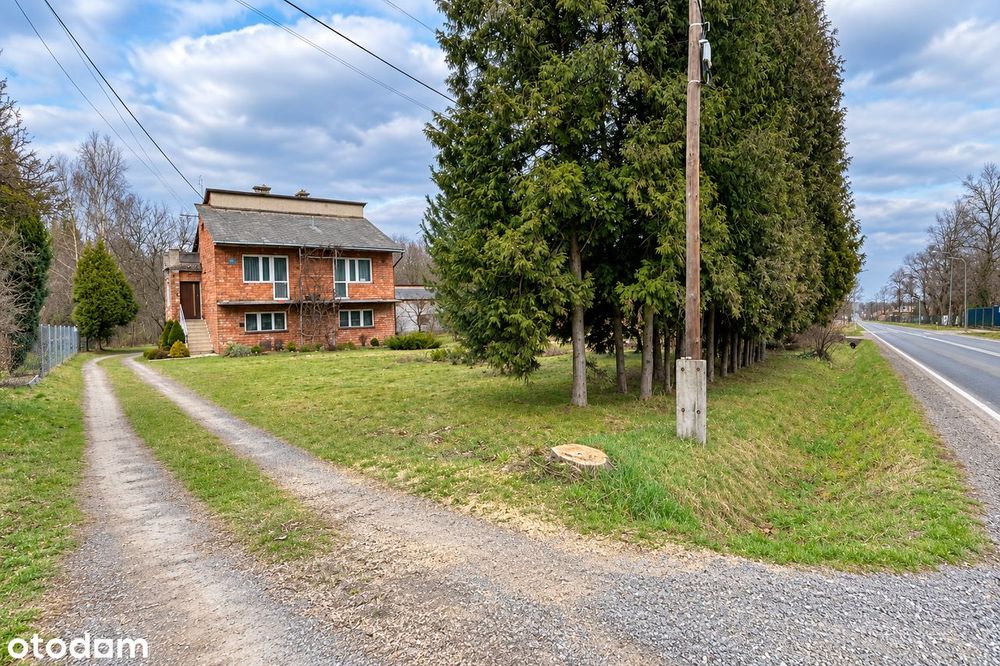 Działka inwestycyjna 67 ar z domem | ul. Trzebińska | przy DK79 - Widok 5