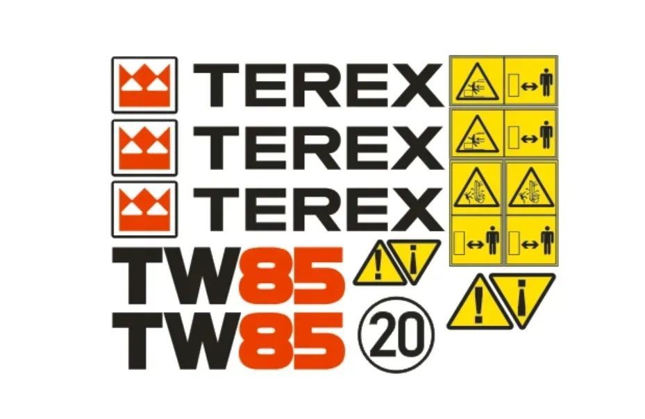 Naklejka oklejenia TEREX TW85 Zamiennik