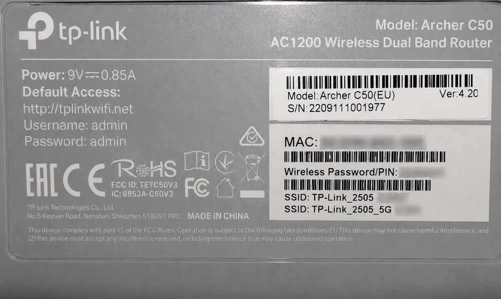 TP-Link Archer C50 AC1200 Dual Band WiFi – sprawny