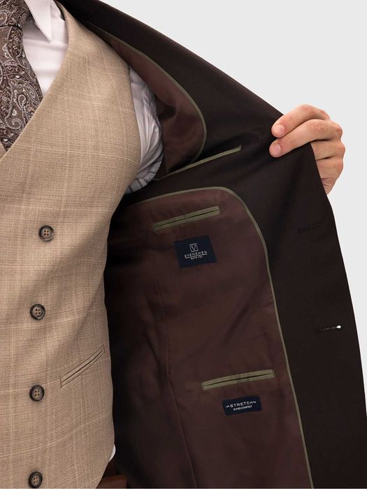 Garnitur Evenemen Kast Brown Brązowy Slim Fit