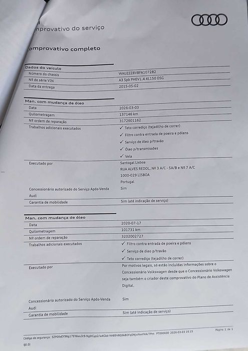 Audi A3 E‑tron Sportback 1.4 TFSI S Tronic – 2015