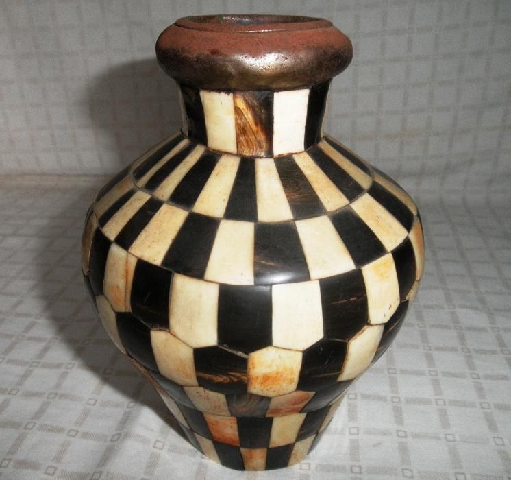 Vaso Antigo Metal Osso