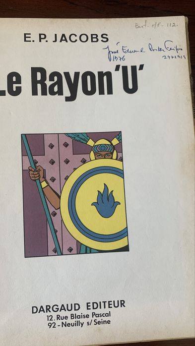 Le Rayon 'U' de Edgar Jacobs