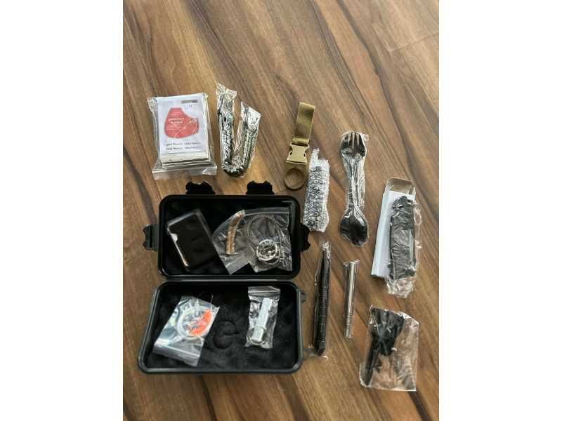 Zestaw Survivalowy 32w1 Niezbędnik Multitool Survival + WALIZKA NOWY