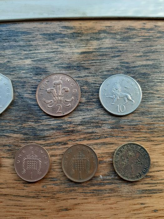 Moeda Inglaterra (50, 20, 10, 2, 1)