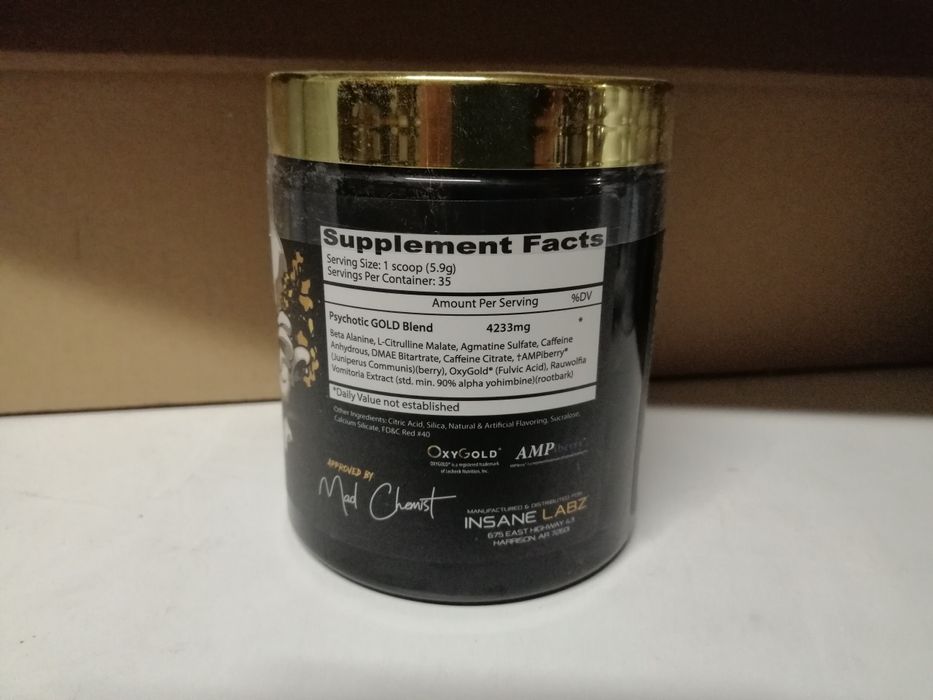 Złota przedtreningówka insane Gold Pre workout