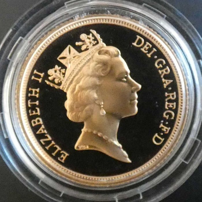 1996 Libra Ouro Proof 3.º Retrato Rainha Victoria design Maklouf com Caixa e Certificado