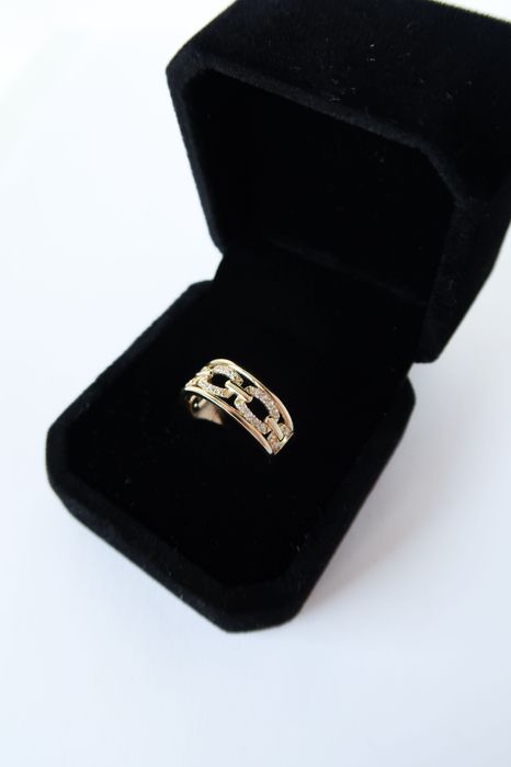 Złoty Pierścionek z Cyrkoniami | 13 | Proba Złota 585