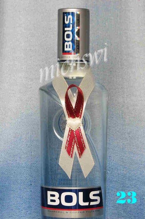Zawieszki na butelki butelkę kokardki etykiety alkohol wodke