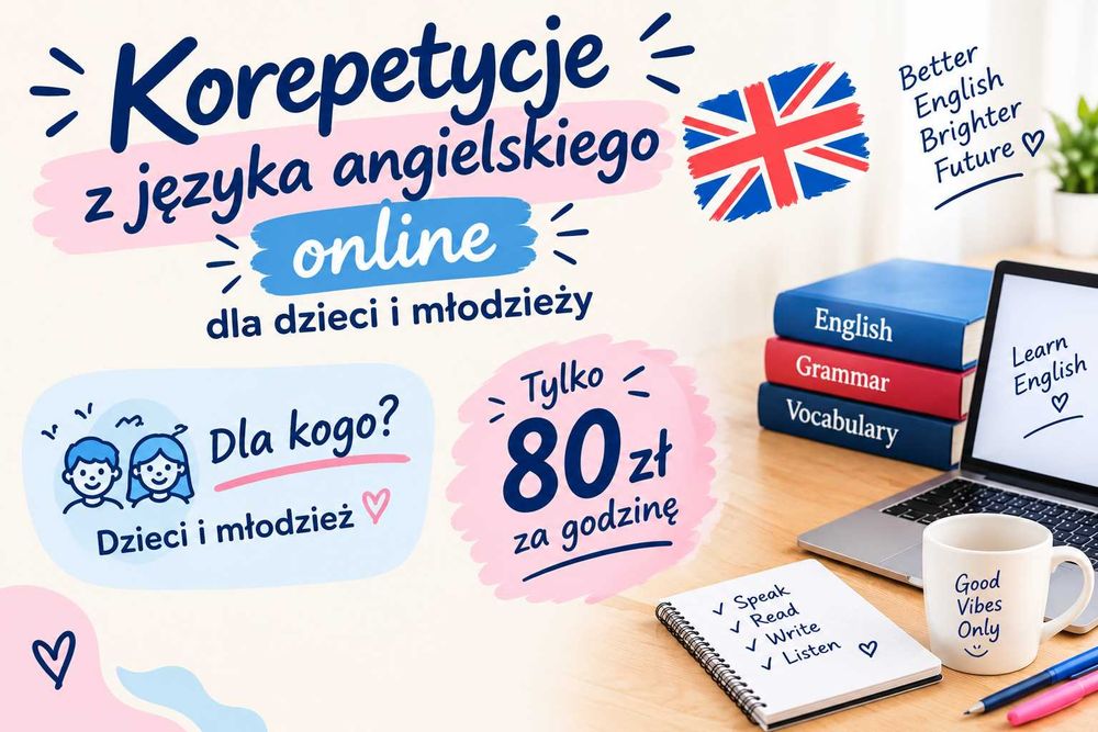 Korepetycje z języka angielskiego online – dzieci i młodzież