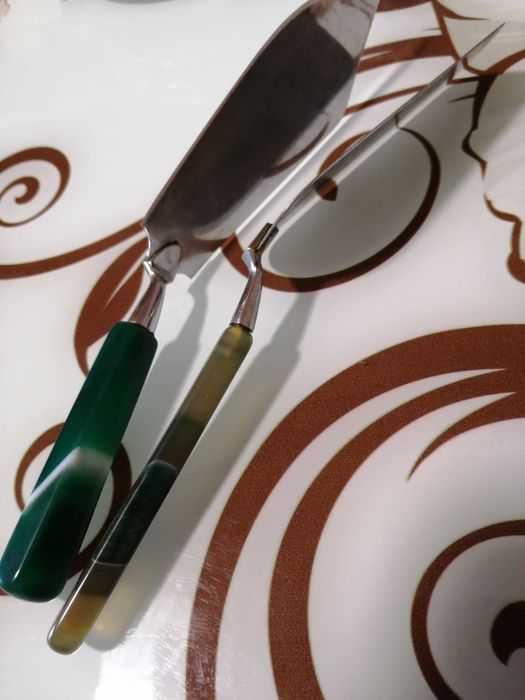 Агат зелёный и флюорит