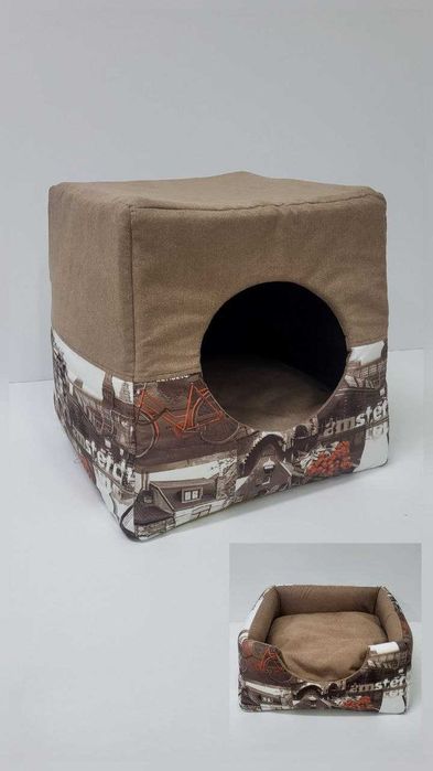 Нові Будиночки - лежанка трансформер 2в1 для собак та коті