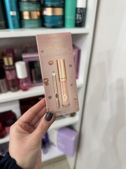 Подарунковий набір Charlotte Tilbury олівець блиск pillow talk