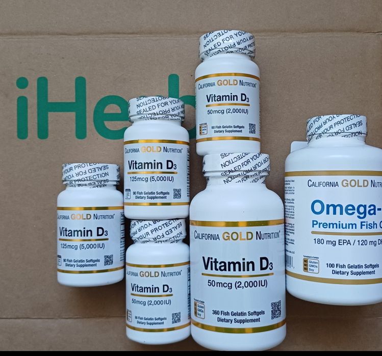 California Д3, immune 4, Д+К2, лютеїн, омега-3, біотин