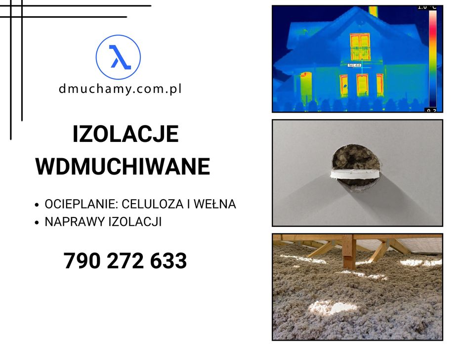Ocieplanie i Termomodernizacja | Celuloza, Wełna | Naprawa/ Uzupełnienia po Kunach