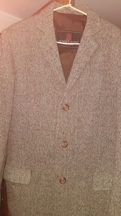 budrysówka męska; męski płaszcz krótki; marynarka wełniana