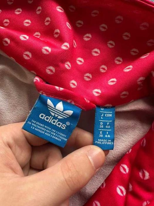 Adidas Originals Firebird Lips Pink Track Jacket Womens Full zip