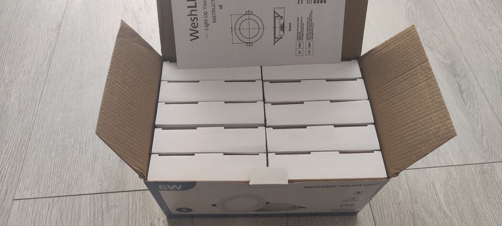 10 sztuk Halogen Oczko sufitowe LED 6W 4000K