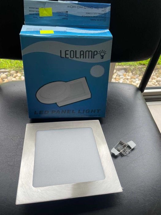 2 Painel LED Square Niquel 12W