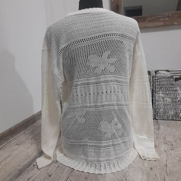 Kremowy sweterek vintage M