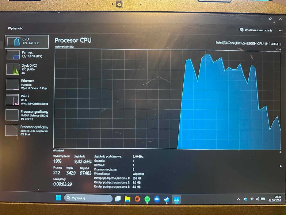 Acer Nitro V I GTX 1650 I I5 9300H 2.4GHz I 16GB RAM DDR4 I 500GB SSD I