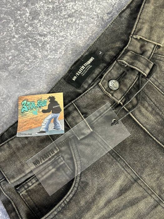 NFS NO FAITH STUDIOS baggy opium archive faded distressed джинси чорні
