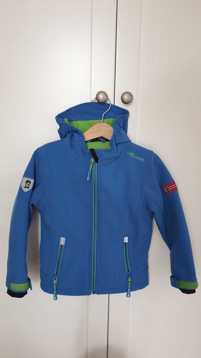 Kurtka softshell Trollkids rozm 104 niebieska