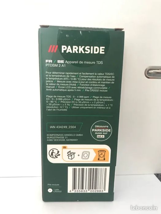 Кондуктометр воды Parkside TDS PTDSM 2 A1
