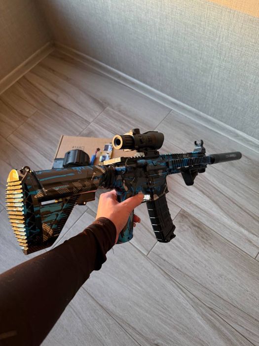 Дитячий крутий та надійник Австомат на орбизах M4A1, гель бластер на орбизах, детский автомат на подарок, автомат на орбізах