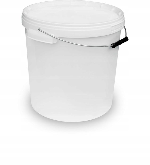 Wiaderko plastikowe ATEST wiadro 20l BIAŁE x 5 szt