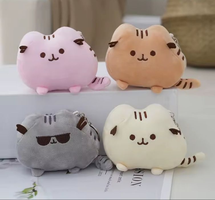Пушин кет pusheen cat Пушин кіт з пончиком панкейк синабон молоко