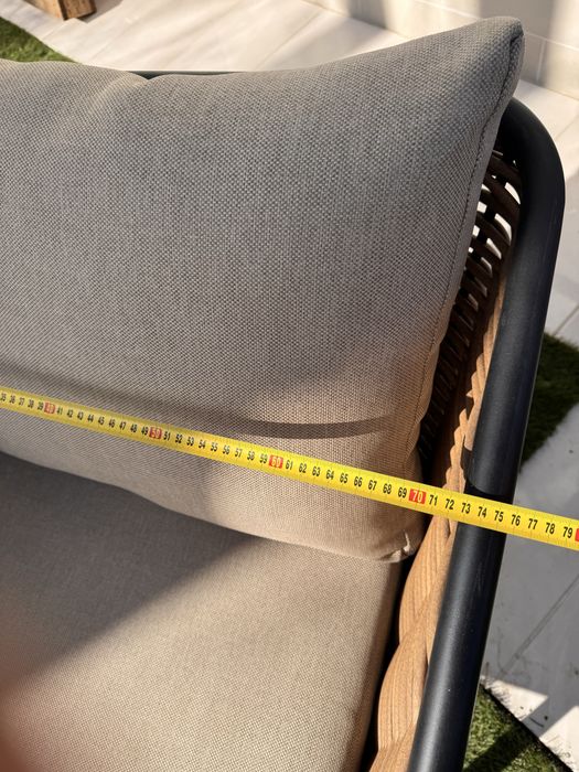 Zestaw mebli ogrodowych – sofa + 2 fotele  (nowoczesny styl)
