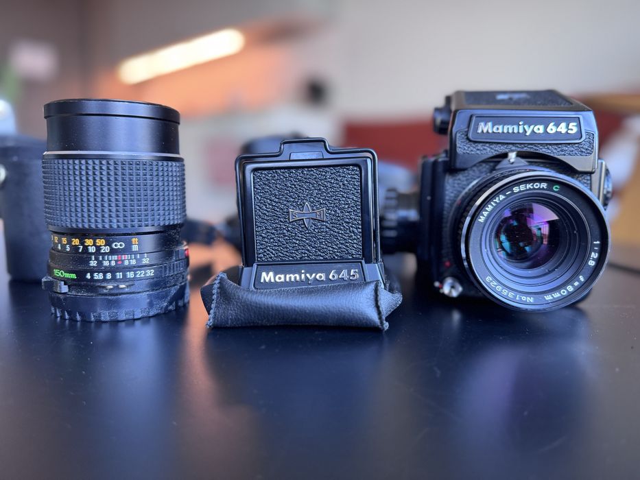Mamiya 645 J + 2 obiektywy & świetne akcesoria! [FILMY SPRZEDANE]