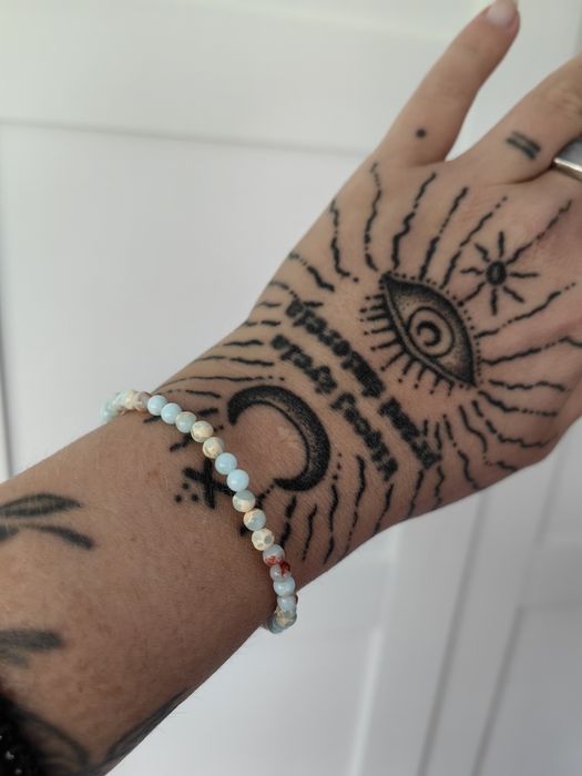 Bransoletka jaspis cesarski. Handmade, nowa.